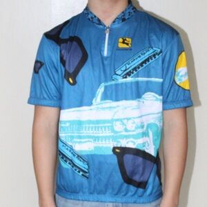 Vtg Giordana Illinois Lincoln Marine Band Blues Brothers Italy Cycling Jersey XL